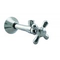 Westbrass Angle Stop, 1/2" Copper Sweat x 3/8" OD Comp. in Polished Chrome D1112X-26